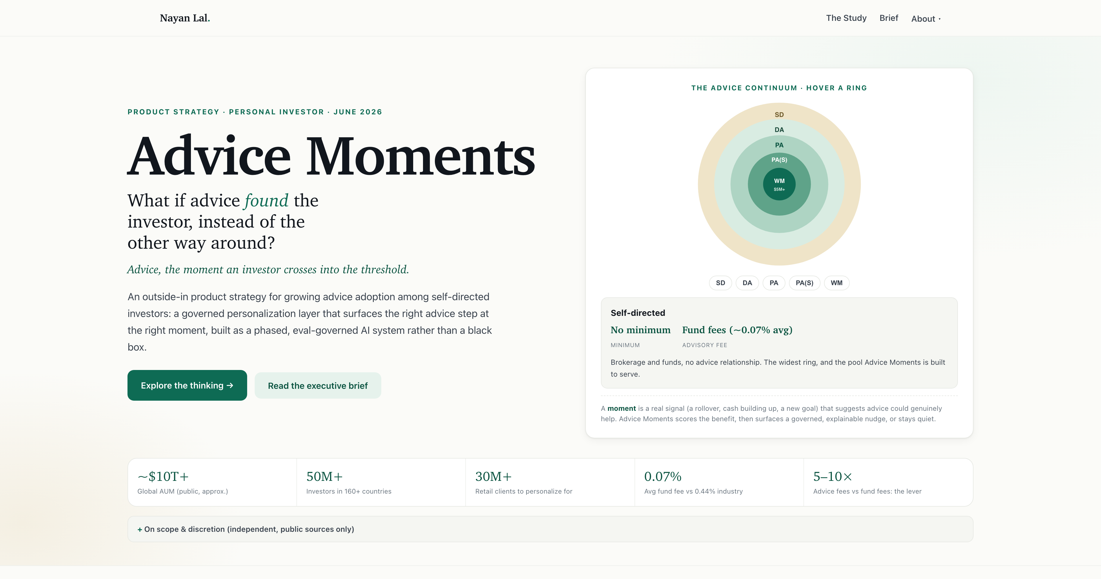 Advice Moments, the advice continuum and opportunity sizing