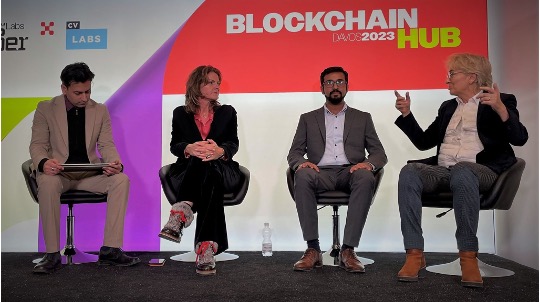 Panel session at the WEF Annual Summit 2023 Blockchain Hub, Davos